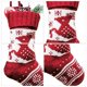 thumbnail image 4 of Christmas Festival Present Bag Stocking Shaped Candy Holder 17x15cm Red For Children Family 1Pcs, 4 of 5