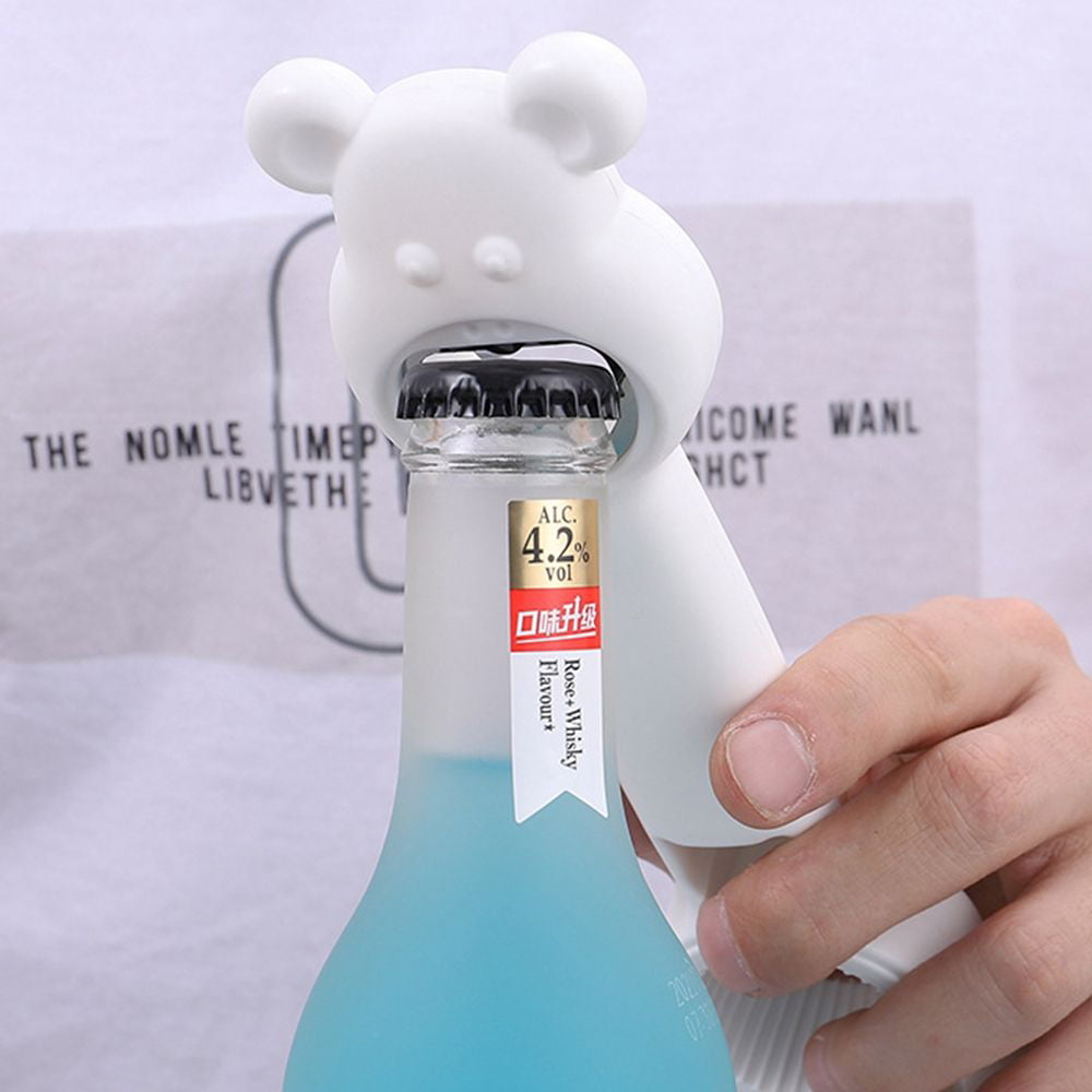 Kawaii Beer Bottle Opener Tool Creative Novelty Bear Bottle Opener  Household 4 In 1 Multi-functional