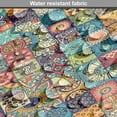 thumbnail image 5 of Moroccan Dog Crate Cover, Floral Abstract Ornate Floral Arrangement Oriental Motifs Foliage Pattern, Easy to Use Pet Kennel Cover for Medium Large Dogs, 35" x 23" x 27", Multicolor, by Ambesonne, 5 of 6