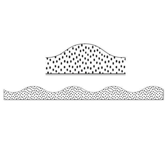 Ashley Productions ASH11426 Magnetic Border - Messy Dots, Black