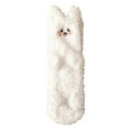 thumbnail image 2 of workcargo Womens Cute Bunny Socks - White Fuzzy Plush Kawaii Socks, Free Size Ultra Soft Cozy Loungewear Casual Winter Warm Embroidered Animal Socks,Size Free Size, 2 of 2