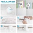 thumbnail image 4 of No Hook Shower Curtain, Colorful Striped Shower Curtains for Bathroom with See Through Top Window, Farmhouse Rainbow Color Stripes Waterproof & Washable Bath Curtain Long 72"x78", 4 of 9