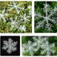 thumbnail image 4 of (28cm)60 piezas decoraciones de Navidad copo de nieve de plástico blanco nieve artificial Afortunado Sencillez, 4 of 5