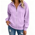 thumbnail image 2 of 2026 Zip Up Hoodies for Women Fall Winter Casual Sweatshirts Zipper Oversized Lightweight Cute Jackets with Pockets M, 2 of 6