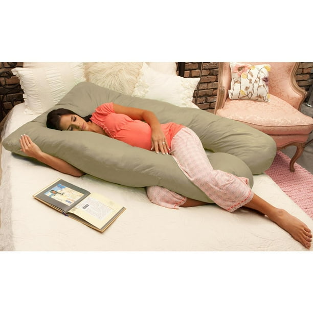 U Shaped Body Pillow by Naomi Home Color Stone