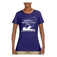 thumbnail image 2 of Missed Your Call Fishing Line Joke Fishing Womens Graphic T-Shirt, Purple, X-Large, 2 of 3