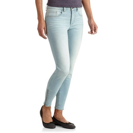 Faded Glory Women's Skinny Jeans with Ankle Zippers
