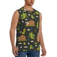 thumbnail image 2 of Fotbe Men's Funny Sloths In The Forest Print Men's Sleeveless Muscle Tank Tops Casual T-Shirts for Gym Workout Beach-XX-Large, 2 of 8