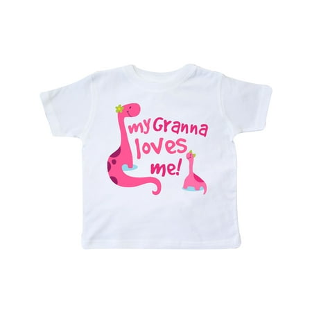

Inktastic My Granna Loves Me Granddaughter Gift Toddler Toddler Girl T-Shirt