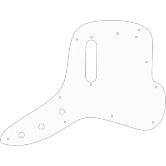 WD Custom Pickguard For Fender 1971-1977 Musicmaster Bass #02M White Matte