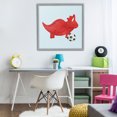 thumbnail image 3 of Stupell Industries Contemporary Baby Dino with Ball Gray Framed Giclee Art, 24 x 24, by Lucille Price, 3 of 8