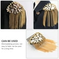 thumbnail image 5 of KAKOWELY 1Pc Metal Rhinestone Brooch Clothes Accessory Creative Tassel Shoulder Board,4.33"X2.95"X4.33", 5 of 5