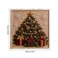 thumbnail image 3 of 3D Christmas Punch Needle Kit Christmas Tree, DIY Fabric Poke Art Craft Set for Adults Beginners, Vintage Holiday Handmade Decoration with Wooden Tool Display Stand Frame, 3 of 6
