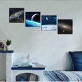 thumbnail image 3 of Universe Wall Art for Living Room Bedroom Earth Moon Wall Decor Black Hole Canvas Pictures Framed Artwork Modern Print Painting Home Walls Decoration 12 x 12 inch x 4 pcs, 3 of 6