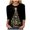 Yellow, variant on Dmsael Christmas Tshirts Women Women Christmas Shirts Christmas Tree Printed Tshirts 3/4 Sleeve Crew Neck Tops Holiday Xmas T-Shirts Yellow,L