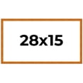 thumbnail image 2 of 28x15 Honey Brown Real Wood Picture Frame Width 0.75 inches | Interior Frame Depth 0.5 inches |, 2 of 8