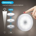 thumbnail image 3 of EEEkit Motion Sensor Puck Lights, Wireless 10 LED Under Cabinet Lighting, USB Rechargeable (3Pcs, White), 3 of 9