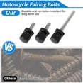 thumbnail image 3 of Tornillos para Parabrisas Unique Bargains para Harley Davidson Touring Street Glide/ Street Glide Specials 14-24 1 Tornillo Largo 2 Tornillos Cortos Aleación de Aluminio Negro, 3 of 6