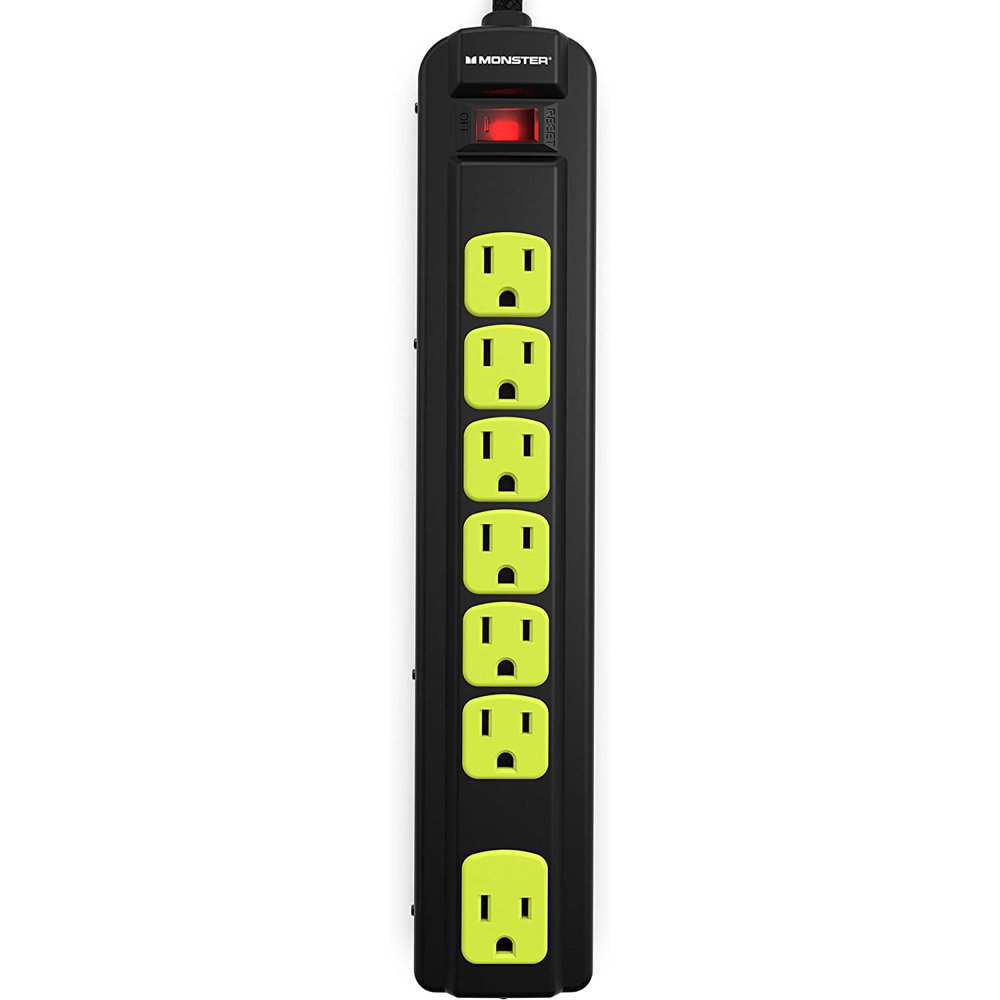 Monster Power Strip Surge Protector Heavy Duty Protection for 7 plug