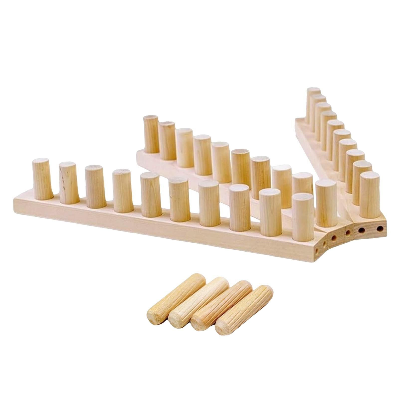 GUOOL Mini Weaving Frame Wooden Frame Hand Knitting Frame Peg Frame Chunky Wooden Blanket Knitting Frame for Relaxing Crafting And Home Decoration for Begin