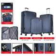 DUKAP Intely 3Piece Smart Hardside Luggage Sets with USB Port and Integrated Weight Scale, (20