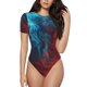 thumbnail image 1 of Fotbe Red And Blue Fire Body de Mujer con Cuello Redondo y Mangas Cortas, Sin Mangas Ajustado, Suave, Cómodo y Básico-XX-Large, 1 of 7