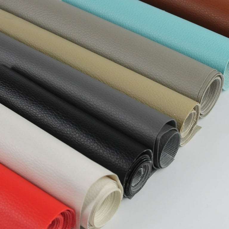 36 x 55inch 1 Yard Faux Leather Fabric Sheets Car Boat Textile Synthetic Leathre Durability Leatherette Marine Vinyl Fabri warm&soft Touch, Size: 54x