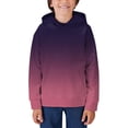 thumbnail image 3 of Ketyyh-chn99 Boys Hoodies Kids Girls Solid Patchwork Hooded Thickened Pullover Warm Hoodie Purple,7-8 Years, 3 of 4