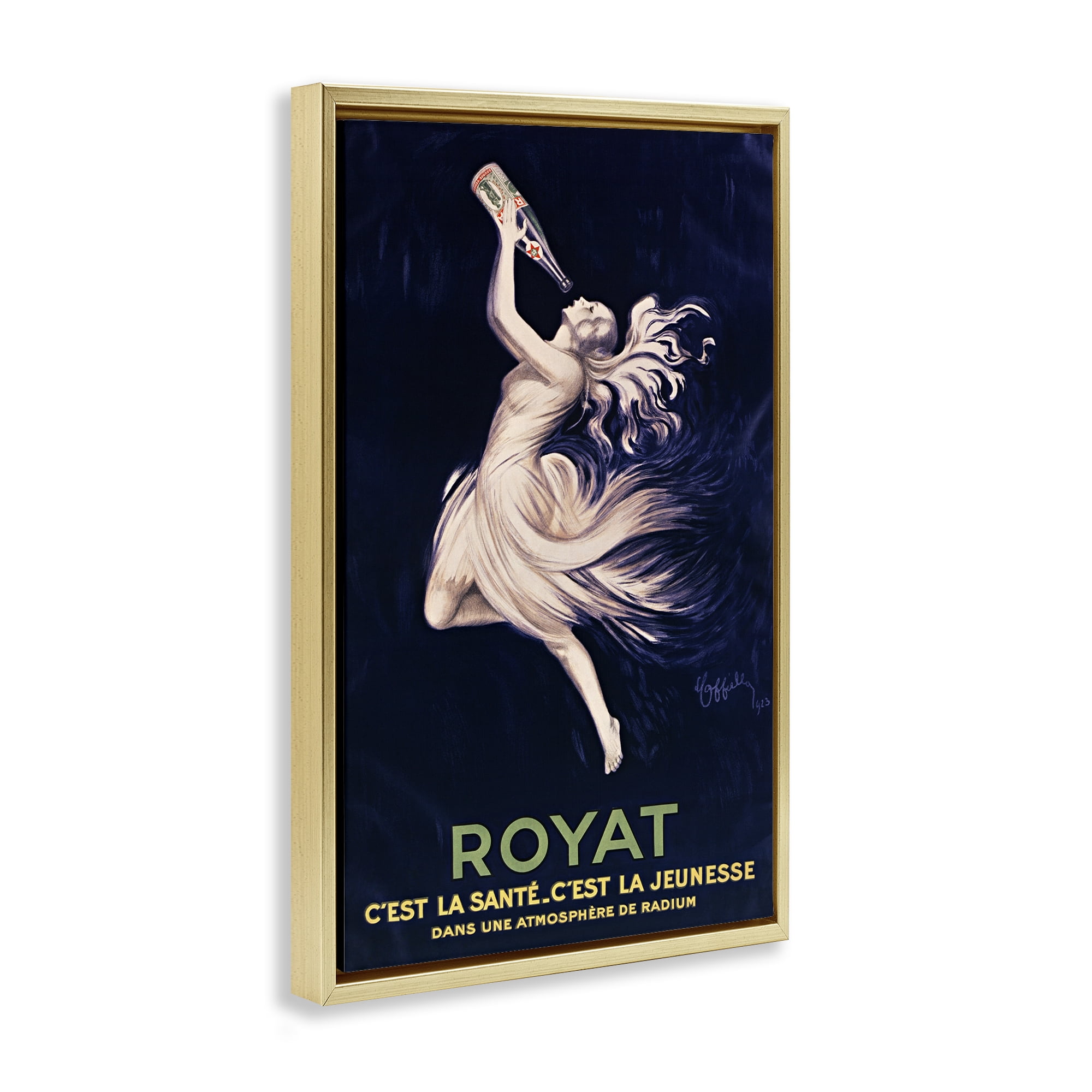 Stupell Industries Royat 1923 Advertisement Gold Framed Floater Canvas Wall Art, design by Leonetto Cappiello