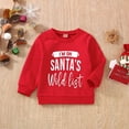 thumbnail image 2 of Generic 2024 New Soft Sweatshirts for Children's Xmas Kids Toddler Baby Boys Girls Letter Long Sleeve Cotton Autumn Winter Comfortable Sweatshirt Tops Christmas Outfit (6-12 Months,Red), 2 of 7