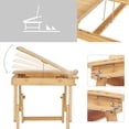 thumbnail image 4 of SONGMICS Mesa de Ordenador Port&aacute;til, de Bamb&uacute;, Mesa de Cama con 5 &Aacute;ngulos de Inclinaci&oacute;n Ajustables, con Caj&oacute;n Peque&ntilde;o, Natural MLLD01, 4 of 8