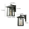 thumbnail image 2 of LNC 1-Light Black Outdoor Wall Light(2-Pack), Lantern Shape Outdoor Wall Sconce, L6"*W 7"* H 11", 2 of 9