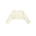 thumbnail image 3 of iiniim Kids Girls Open Front Beaded Wedding Flower Girls Shurg Bolero Cardigan Long Sleeve Princess, 3 of 7