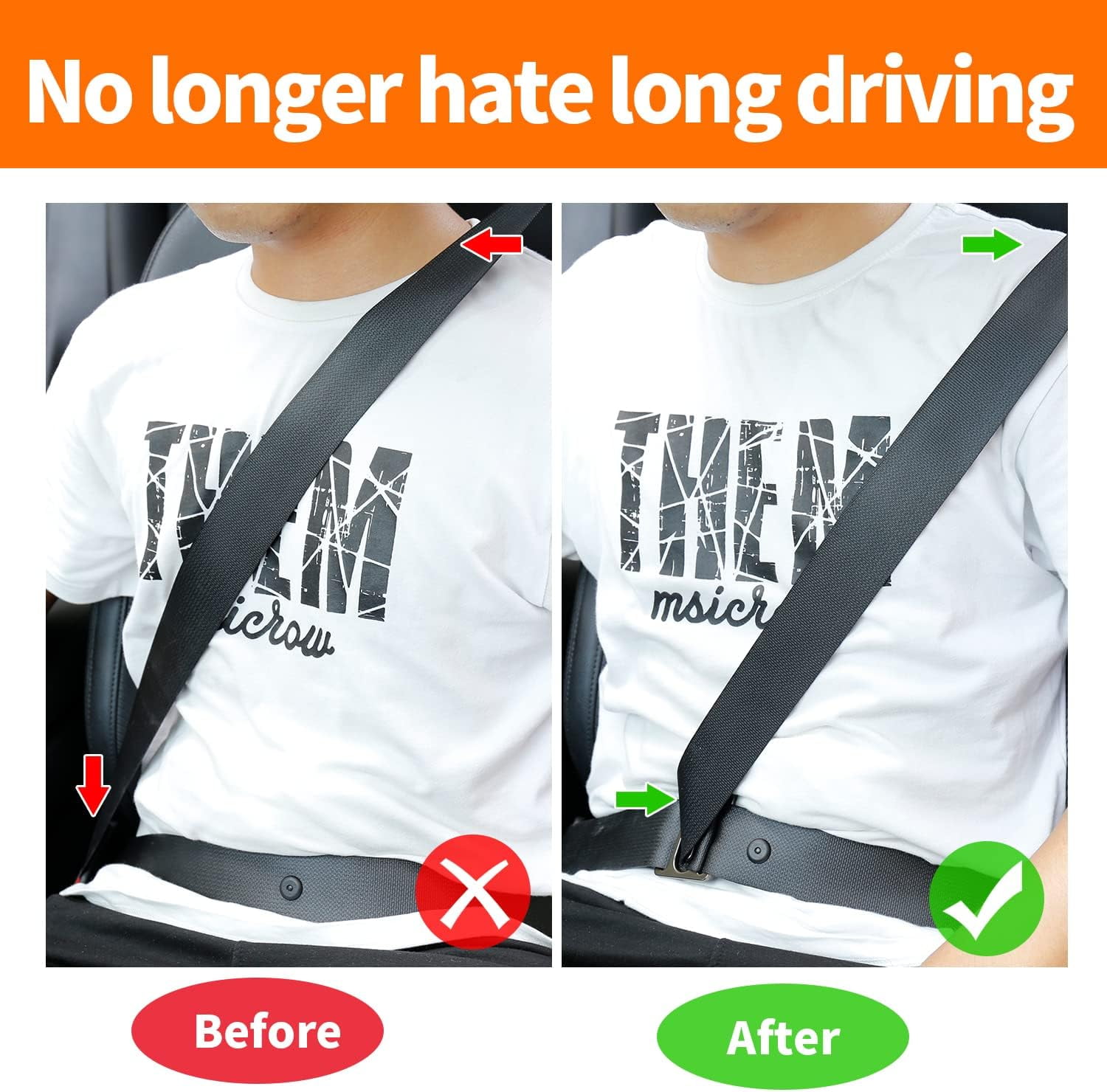 Emlimny Metal Seat Belt Clip,Seatbelt Adjuster for Adults,Seat Belt Clips,Seatbelt Adjuster Universal All Auto Models,Improve Driving Comfort