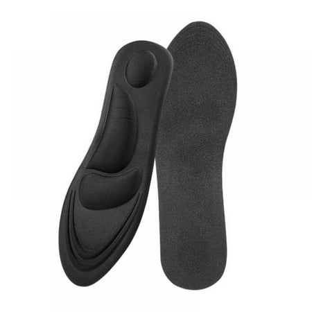 

2 Pairs Memory Foam Insoles for Men and Women Replacement Inserts for Sports Shoes Trainers Work and Walking Shoes 4D Comfort Cushioning Size: 3.5 - 11