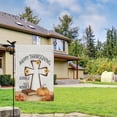 thumbnail image 2 of Jesus Cross Fall Pumpkin Happy Thanksgiving Day Garden Flags Fall Holiday Outdoor Flag Autumn Harvest Outdoor Flags 12×18 in Linen Double Sided Garden Yard Outdoor Decor, 2 of 4