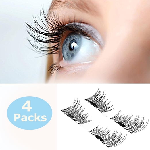 eyelashes,Single False Eyelashes 1 Pairs (4 Pieces