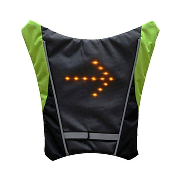 EeaseMX Chaleco de sillín de ciclismo con luz LED, indicador de dirección y carga, luz LED para bolsa de sillín (gris)