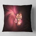 thumbnail image 2 of Designart Blooming Fractal Flower Magenta - Floral Throw Pillow - 16x16, 2 of 5