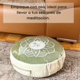 thumbnail image 2 of Zafu de Meditación Naturalness - Cojín Ultraligero con Funda de Transporte - Relleno de Fibra de Coco y Espuma - Ideal para Yoga, Mindfulness y Relajación - Adaptable, Cómodo y Portátil Color Verde, 2 of 9