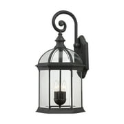 Satco Boxwood Textured Black Traditional Outdoor w/ 3 Light 60W
