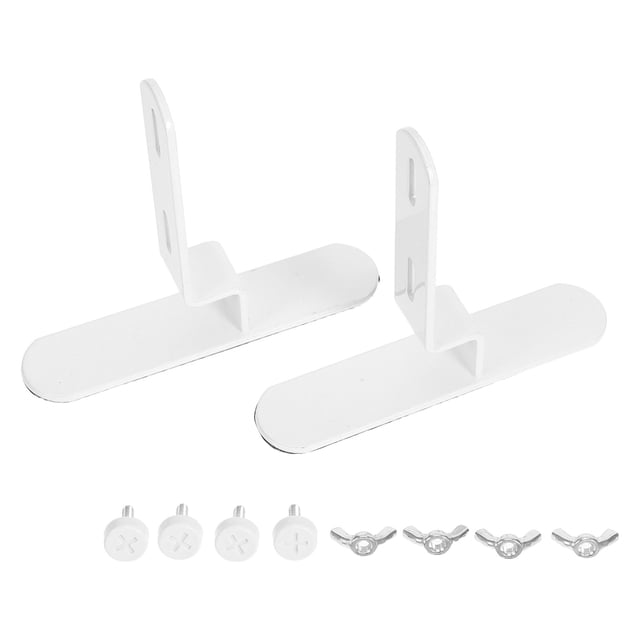 Luxshiny 2Pcs White Metal Pegboard Support Brackets for Wall and Desk with Durable Construction and Versatile Use