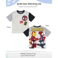thumbnail image 2 of Conjunto de ropa Marvel Boys Spiderman: camiseta y pantalones cortos de Spiderman, talla 5, 2 of 5