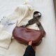 thumbnail image 2 of Bolsa de hombro para mujer a la moda, cruzados de cuero PU de color puro (café) Likrtyny Para Estrenar, 2 of 9