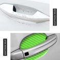 thumbnail image 3 of HSHDLDF 8PCS Car Door Handle Sticker, Carbon Fiber Anti-Scratches Car Door Cup Protector, Non-Marking Auto Door Handle Protective Film, Self-Adhesive Door Side Paint Protector for All Cars (Green), 3 of 6
