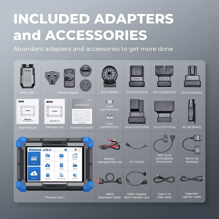 Heavy-Duty Software & Cable Set - TOPDON USA