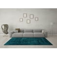 thumbnail image 3 of Ahgly Company Machine Washable Indoor Square Persian Turquoise Blue Bohemian Area Rugs, 7' Square, 3 of 4