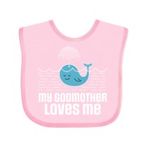 Inktastic My Godmother Loves Me Boys or Girls Baby Bib