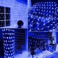 thumbnail image 3 of Morttic Christmas Lights, LED Christmas Net Lights Outdoor, Waterproof Christmas Net Lights, 200 LED 9.8 FT x 6.6 FT 8 Modes Plug in, Decor for Bushes Garden Party Xmas Tree (Blue), 3 of 8