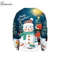 thumbnail image 3 of Sudaderas con capucha de cuello redondo para hombres, sudaderas con estampado 3D, ropa de otoño, chándal de Navidad para parejas, cálido, invierno, 3 of 4